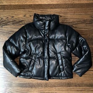 Abercrombie & Fitch Leather Puffer